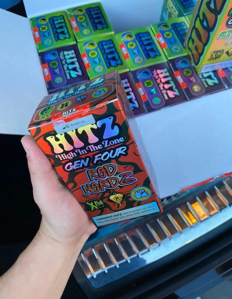Image of the Hitz Red Nerdz 10 Stack Gen 4 Disposable