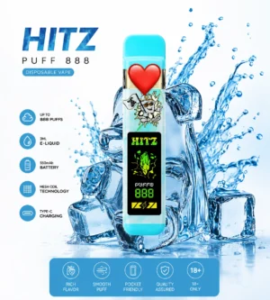 Hitz Blue GummyBear (Hybrid), Hitz Gen 7 2g live diamonds disposable