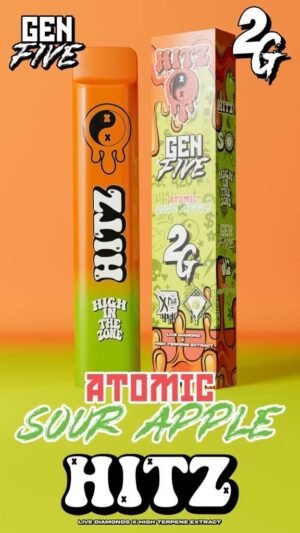 Hitz Atomic Sour Gen 5 Disposable, Hitz Gen 5 2g disposable